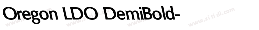 Oregon LDO DemiBold字体转换
